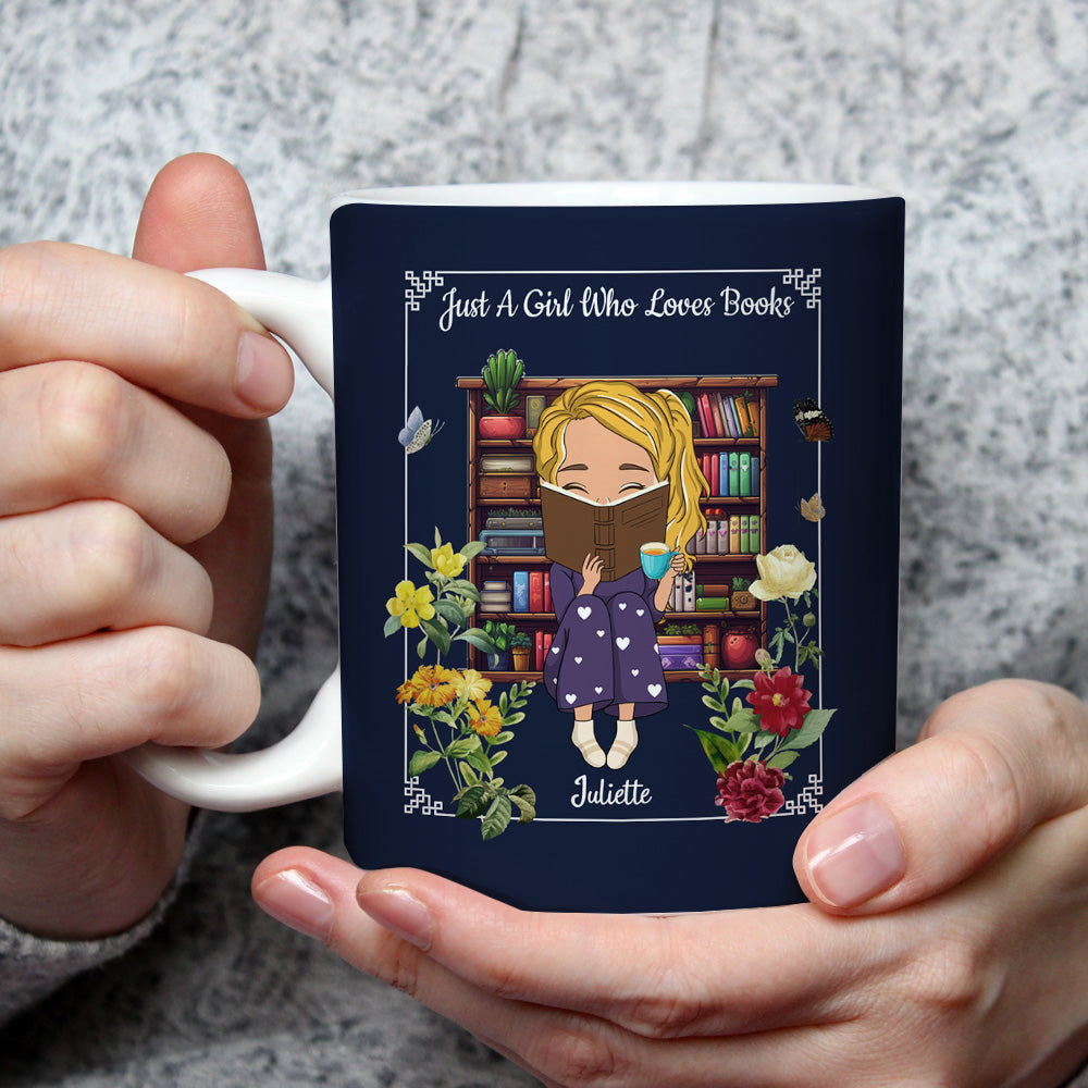Custom Christmas & Birthday Keepsake Gift • A Girl Who Finds Magic In Books - Personalized Coffee Mug