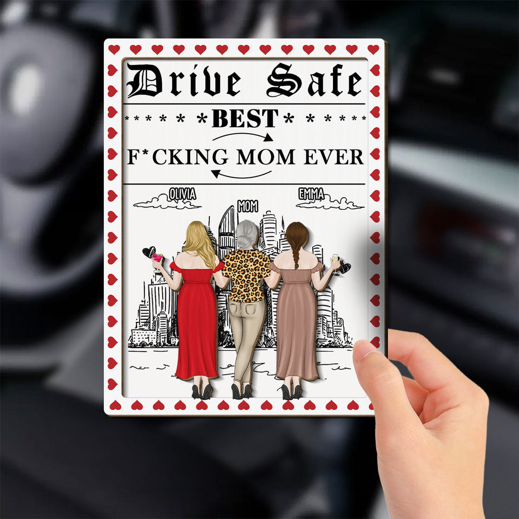 Mommy Drive Safe I Love You - Personalized Car Visor Clip
