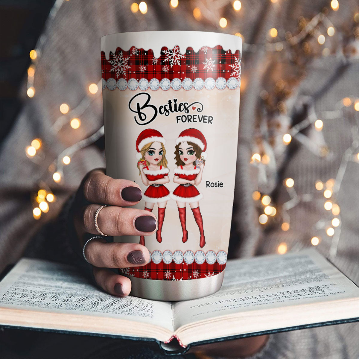 Custom Christmas Birthday Gifts For Best Friend • Besties Forever - Personalized Tumbler