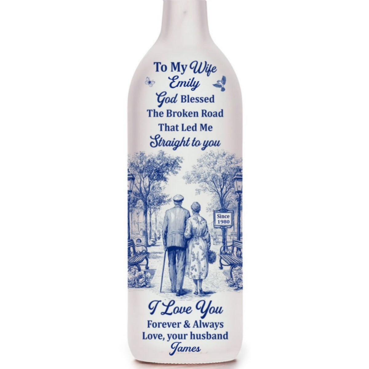 I Love You - Personalized Bottle Lamp