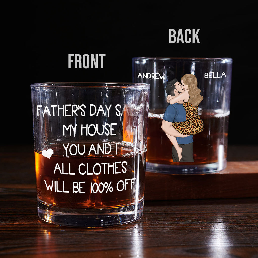 Custom Father's Day Birthday Gifts for Husband • This Sale Ends In Bed - Personalized Whiskey Glass