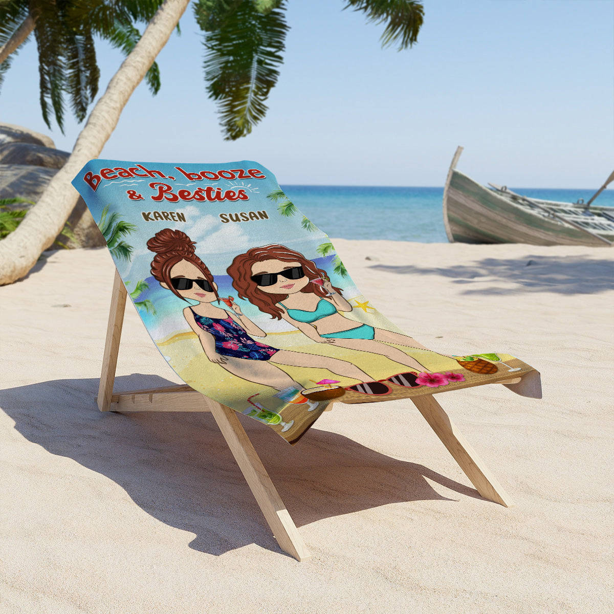 Beach & Besties - Personalized Beach Towel