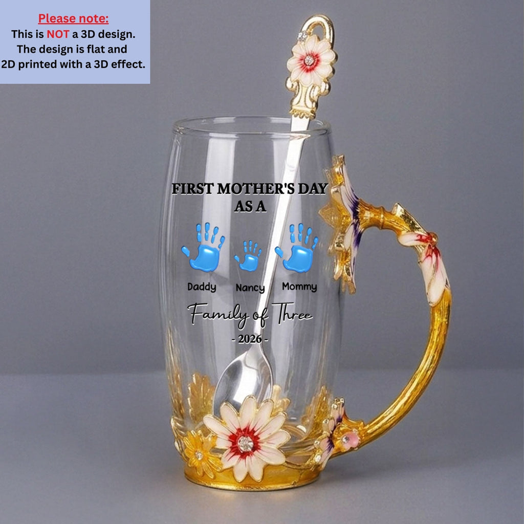 First Mother Day - Personalized 14OZ Flower Tea Cup