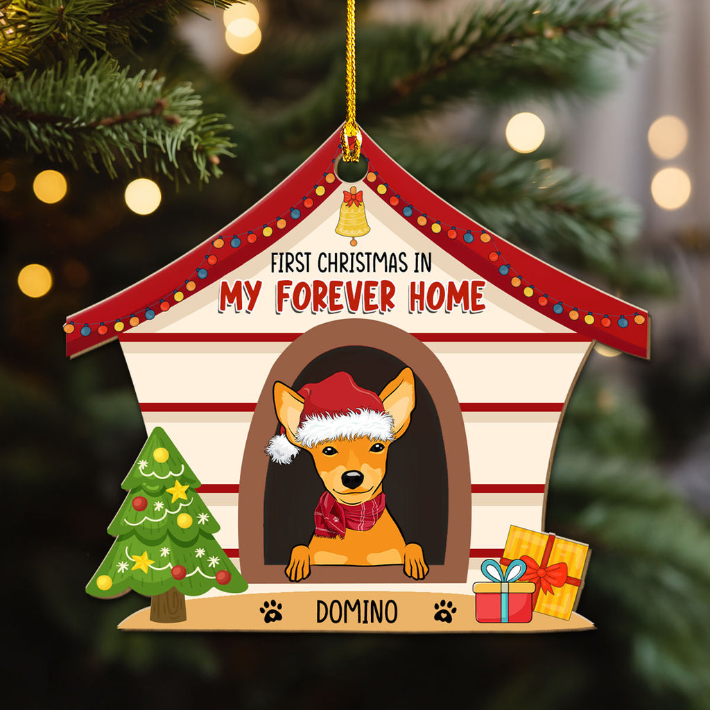 Custom Keepsake Christmas Ornament •  My Forever Home - Personalized Wood Ornament