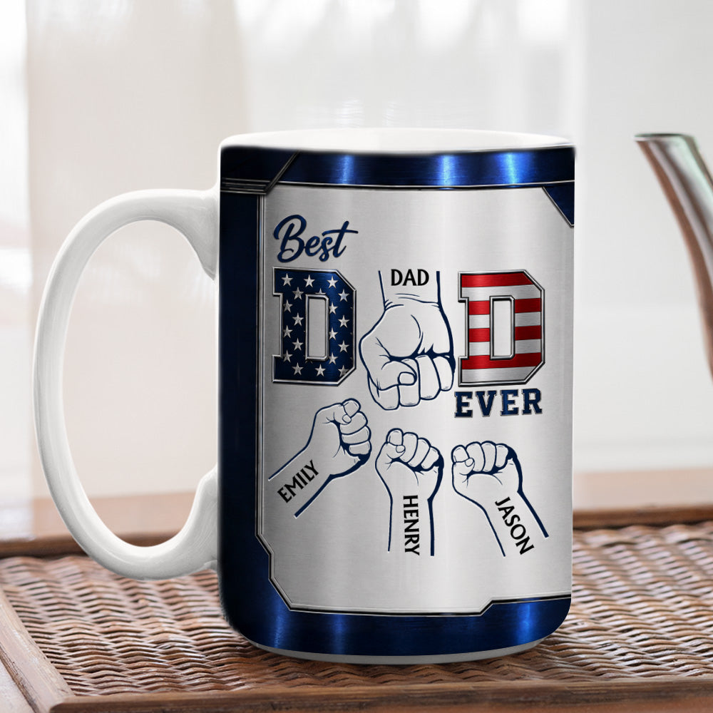 Custom Father's Day, Special Gift for Dad & Grandpa • The Best Daddy - Personalized 3D Inflated Effect Mug