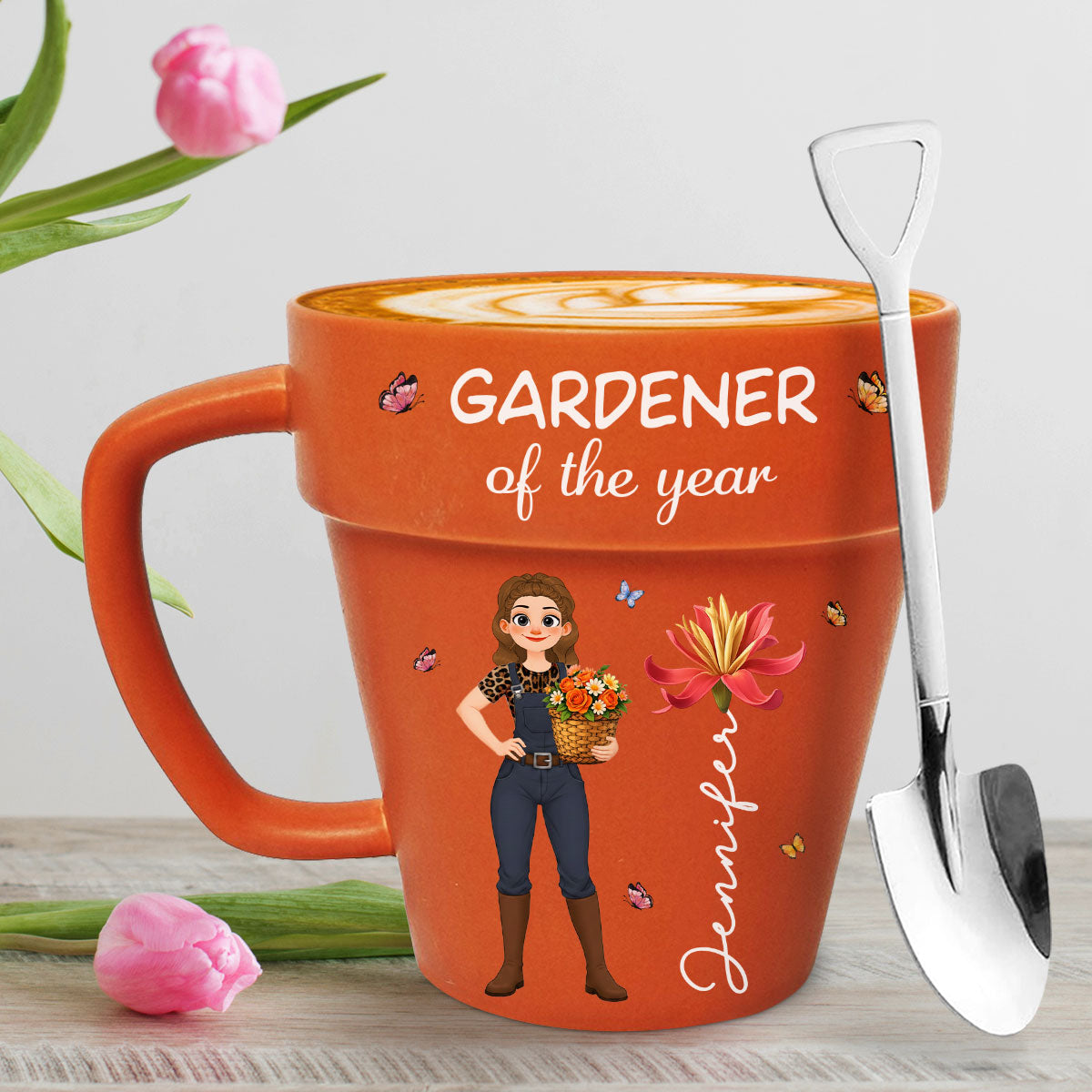 Custom Christmas & Birthday Keepsake Gift • Bloom And Grow Plant Lady - Personalized Plant Pot Mug