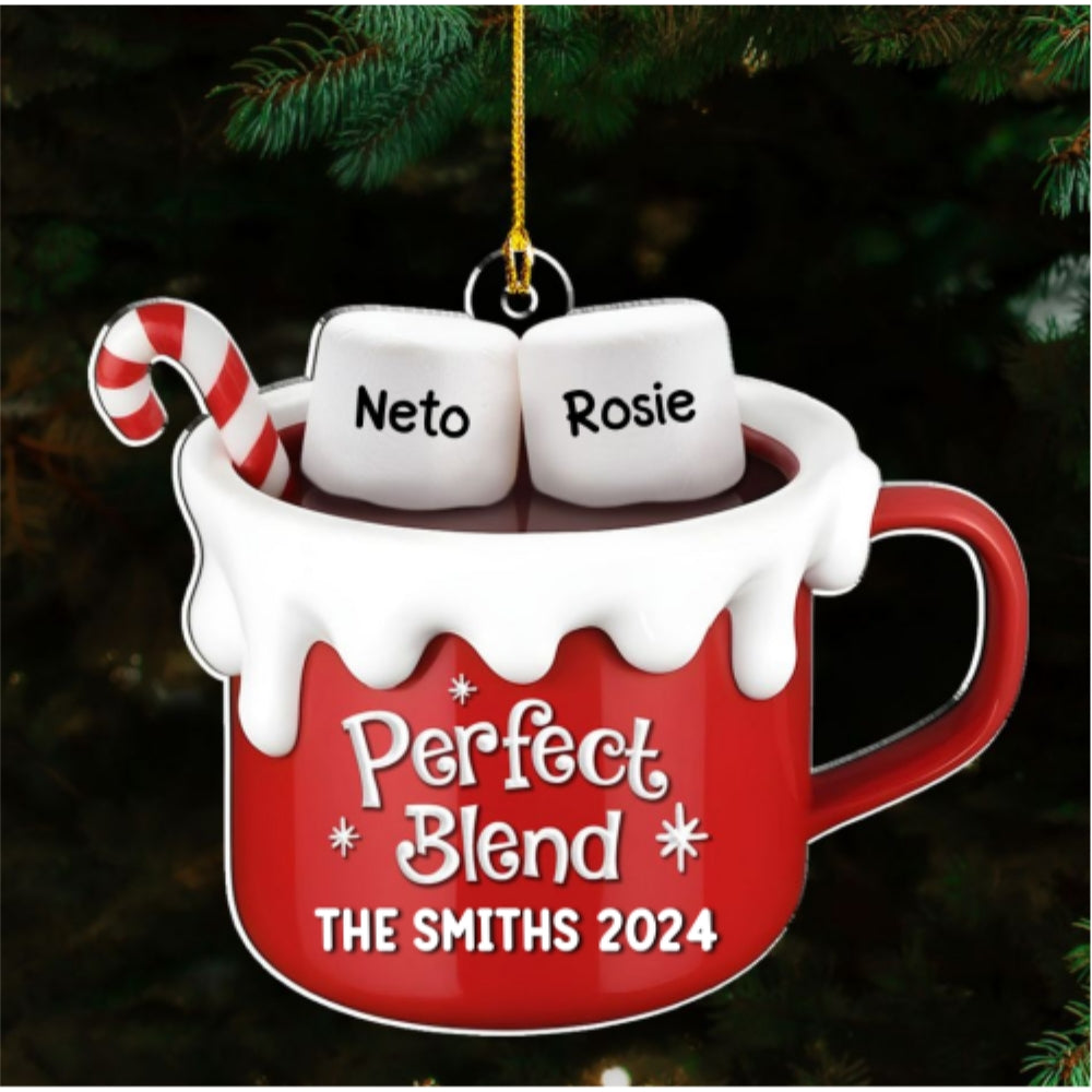 Custom Sister Christmas Ornament •  Perfect Blend - Personalized Acrylic Ornament
