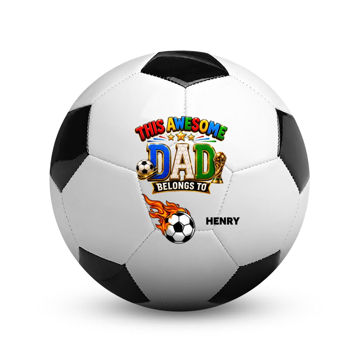 This Awesome Dad - Personalized Soccer Ball