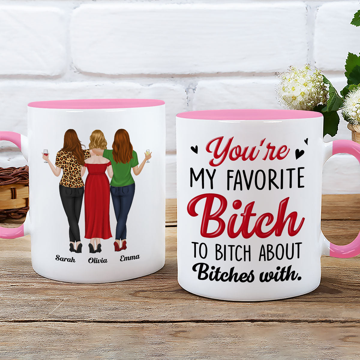 Custom Best Friend, Christmas & Birthday Friendship Keepsake Gift • My Fav - Personalized Accent Mug