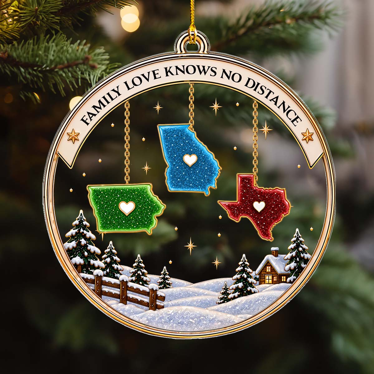 Custom Family Ornament, Christmas Gift for Family Members •  Our Family - Personalized Acrylic Ornament