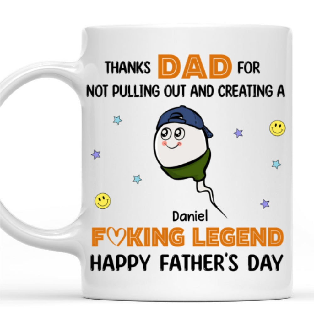 Custom Father's Day, Special Gift for Dad & Grandpa • Thanks Dad For Creating A Legend - Personalized Coffee Mug