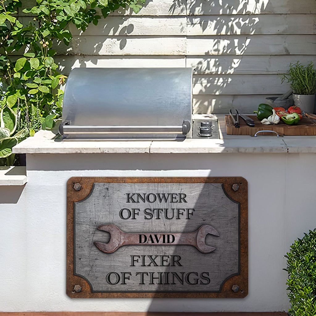 Custom Couple Anniversary Wall Decor Keepsake Gift • Fixer Of Things - Personalized Metal Sign