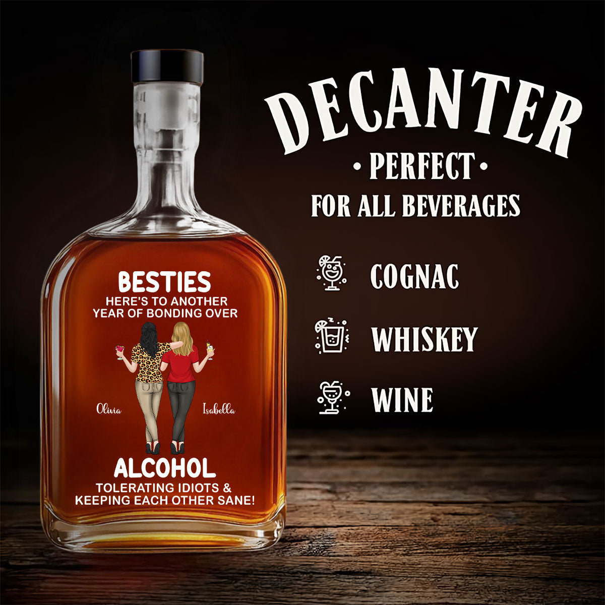 Alcohol Tolerating - Personalized Spirits Decanter