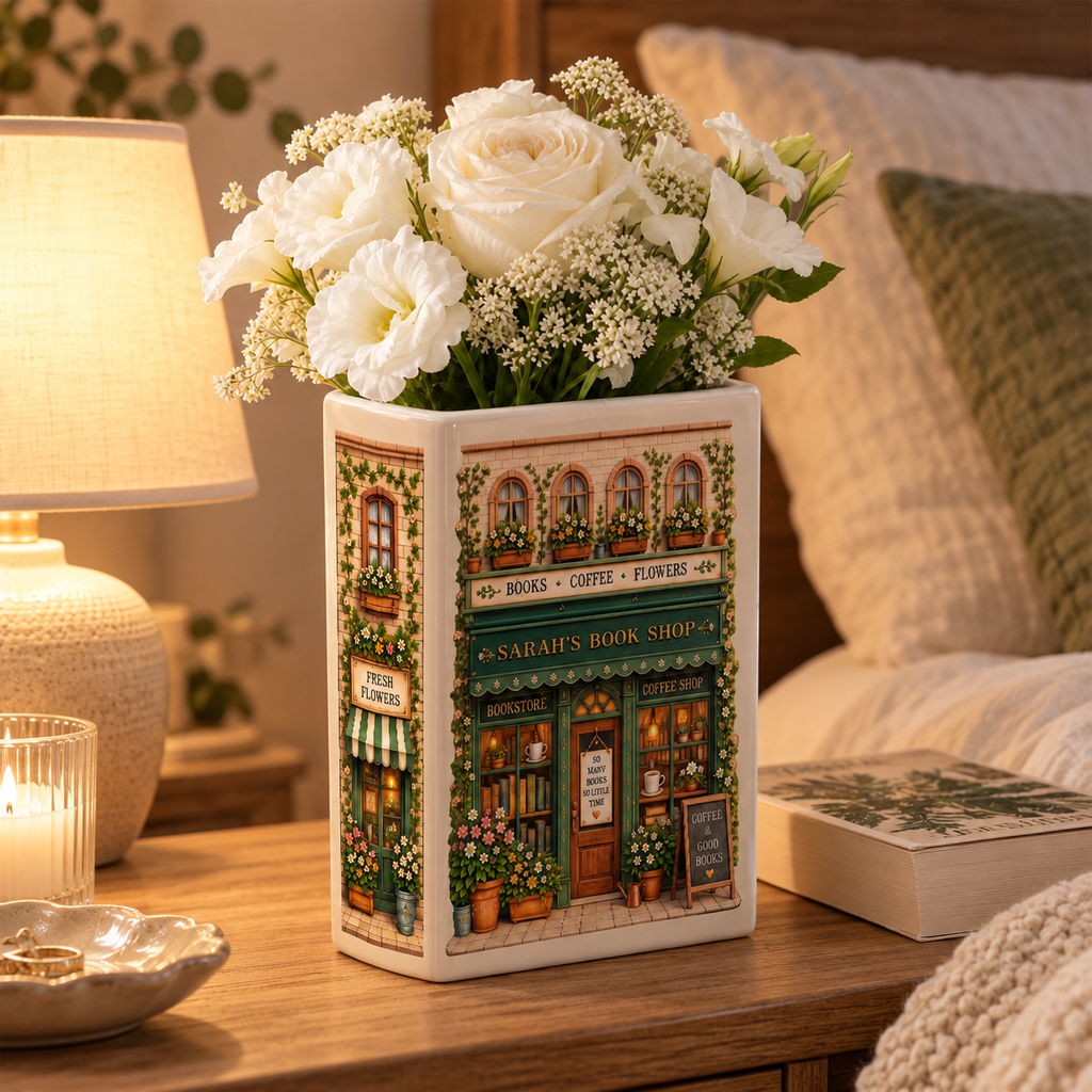 Every Book Lover Needs This - Personalized Ceramic Book Vase
