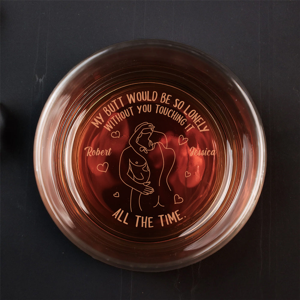 Custom Christmas Anniversary Birthday Drinkware Gifts for Couple • Sip Me Slowly - Personalized Engraved Whiskey Glass