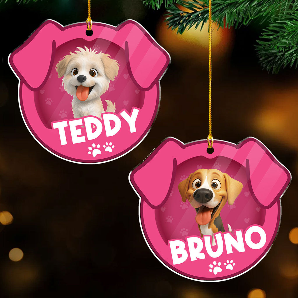 Custom Keepsake Christmas Ornament •  Furry Joy - Personalized Acrylic Ornament