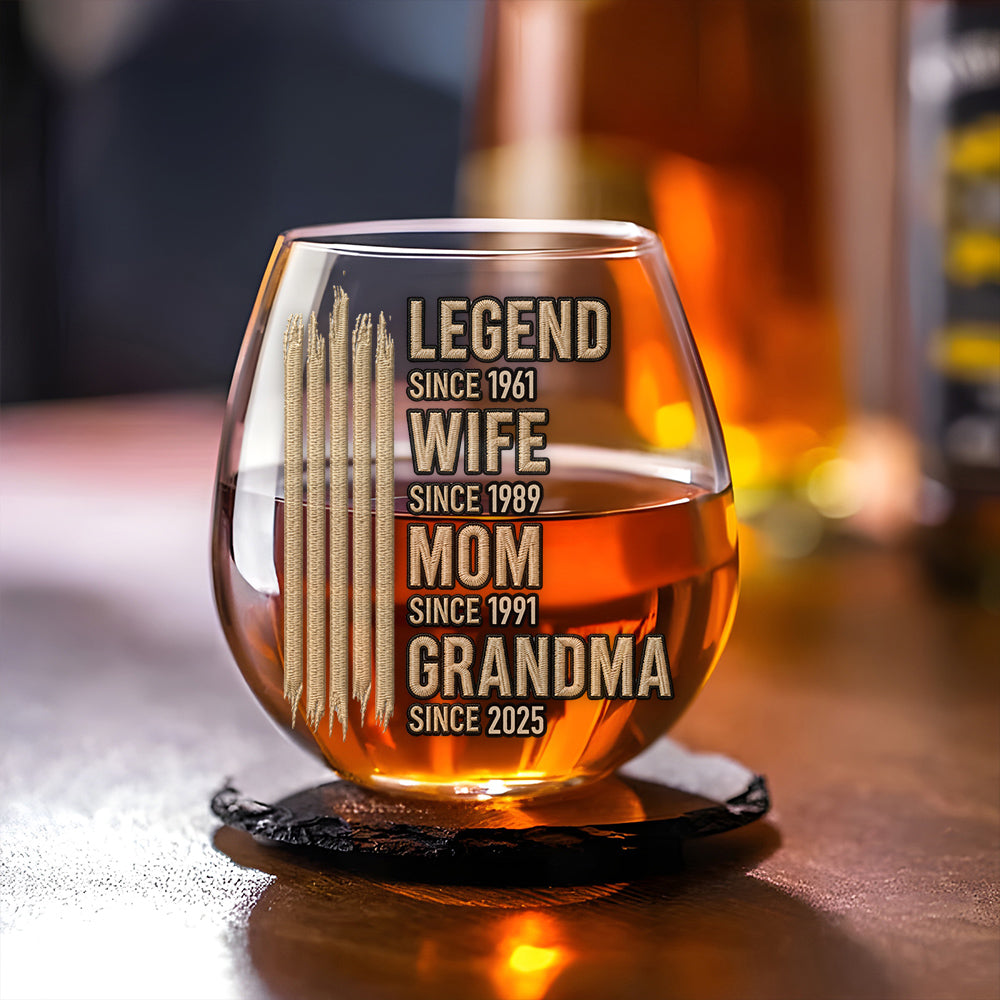 Grandma Mode On - Personalized Wine Glass