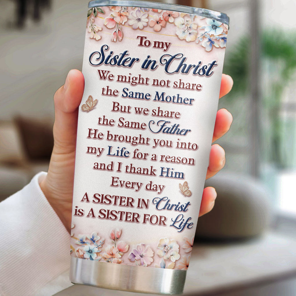 Custom Christmas Birthday Gifts For Best Friend • We Share The Same Father - Personalized 3D Effect Tumbler