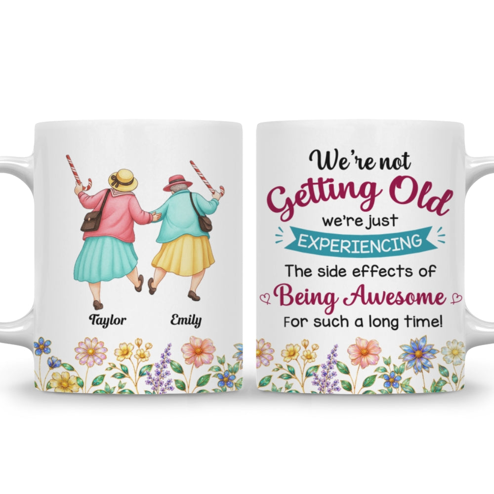 Custom Best Friend, Christmas & Birthday Friendship Keepsake Gift • Friendship Gets Better With Age - Personalized Coffee Mug
