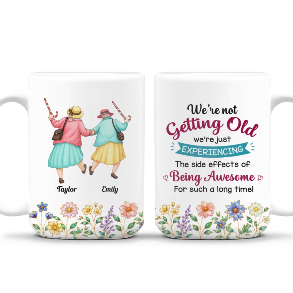 Custom Best Friend, Christmas & Birthday Friendship Keepsake Gift • Friendship Gets Better With Age - Personalized Coffee Mug