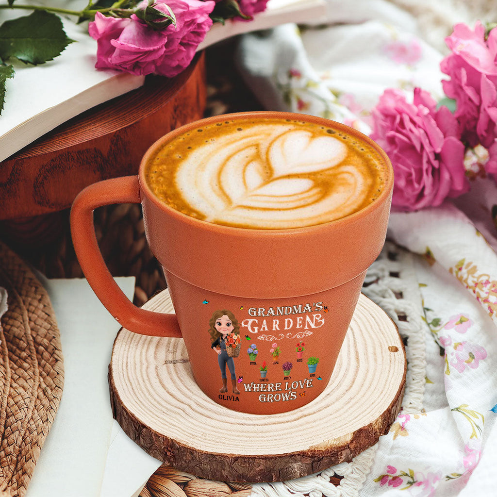 Custom Christmas & Birthday Keepsake Gift • Where Love Grows - Personalized Plant Pot Mug