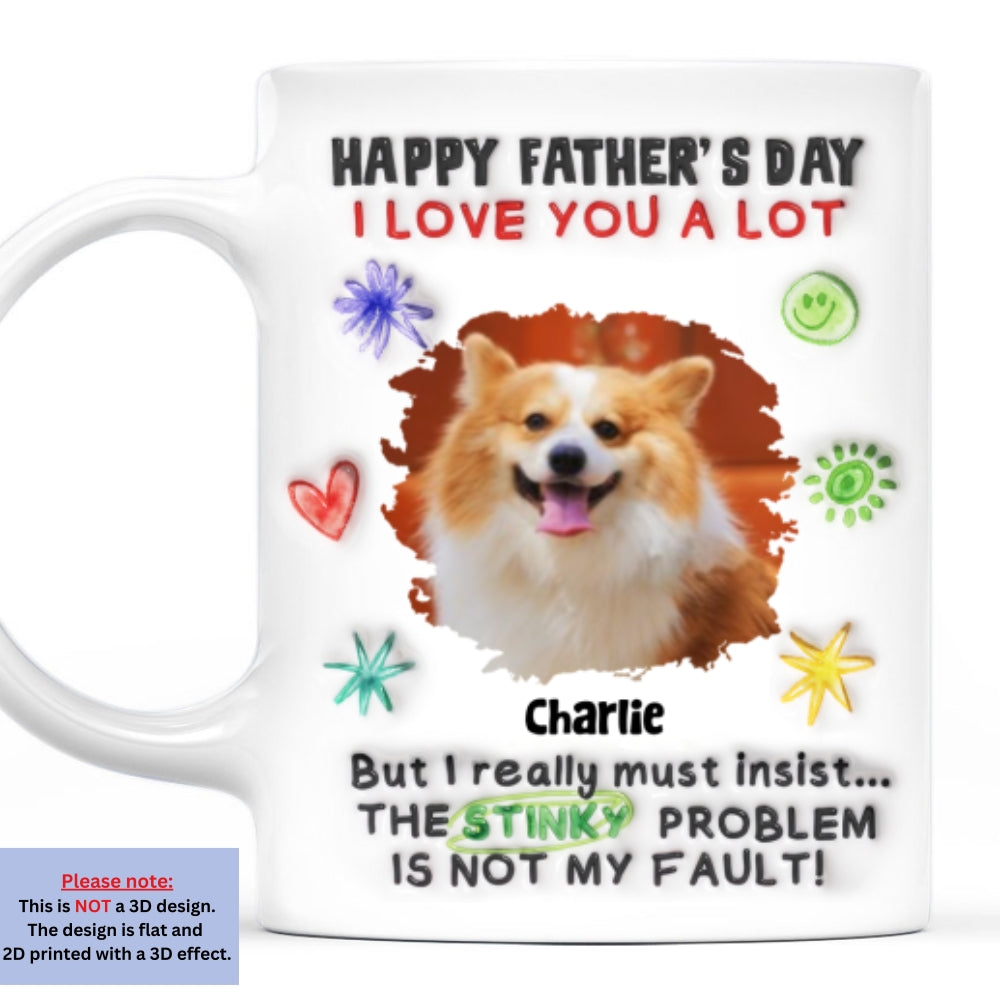 Custom Photo Christmas & Birthday Keepsake Gift • Believe Me Not My Fault Photo - Personalized 3D Inflated Effect Mug