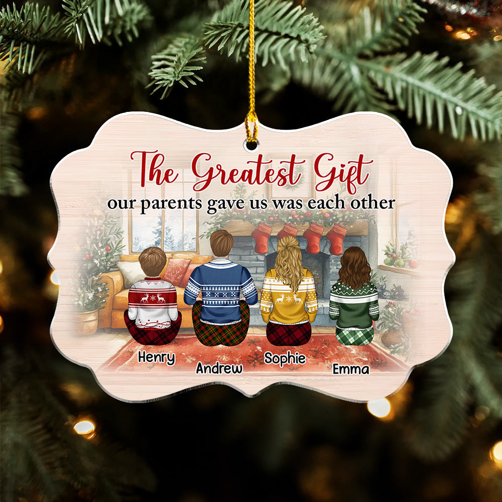 Custom Brothers & Sisters Christmas Ornament •  Life is Better With Brothers And Sisters - Personalized Acrylic Ornament