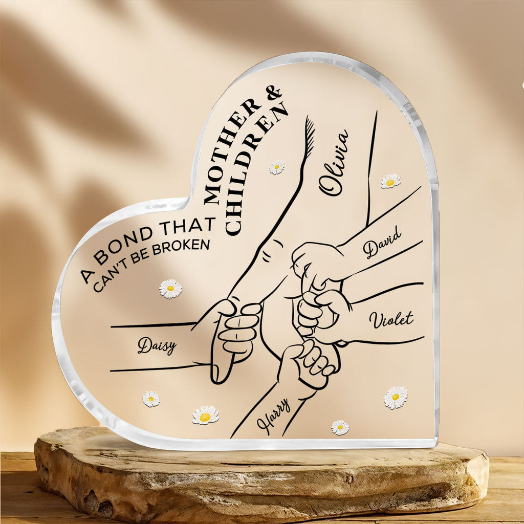 Custom Mother's Day Decor, Gift for Mom & Grandma • A Bond That Cannot Be Broken - Personalized Acrylic Plaque