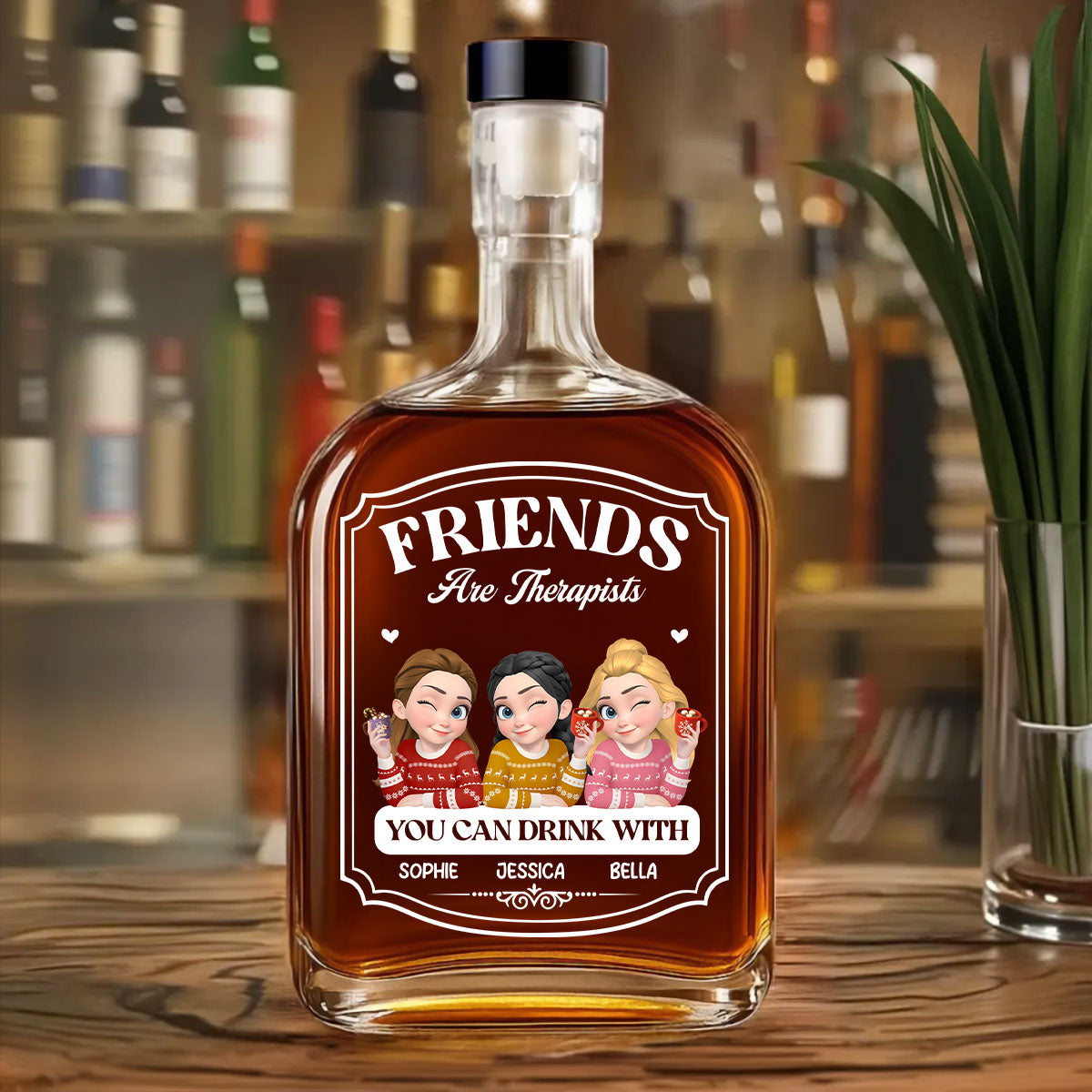Good Wine Fixes Bad Days - Personalized Spirits Decanter