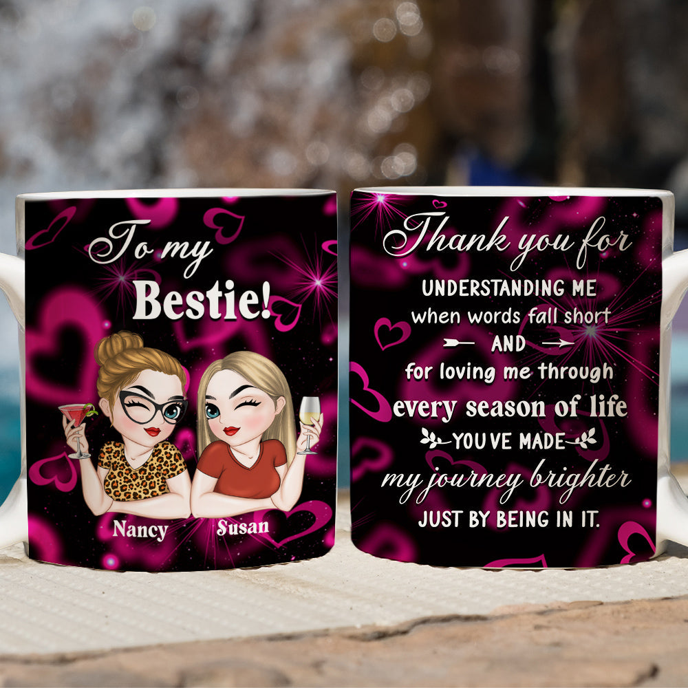 Custom Best Friend, Christmas & Birthday Friendship Keepsake Gift • No Matter What Happens - Personalized Coffee Mug