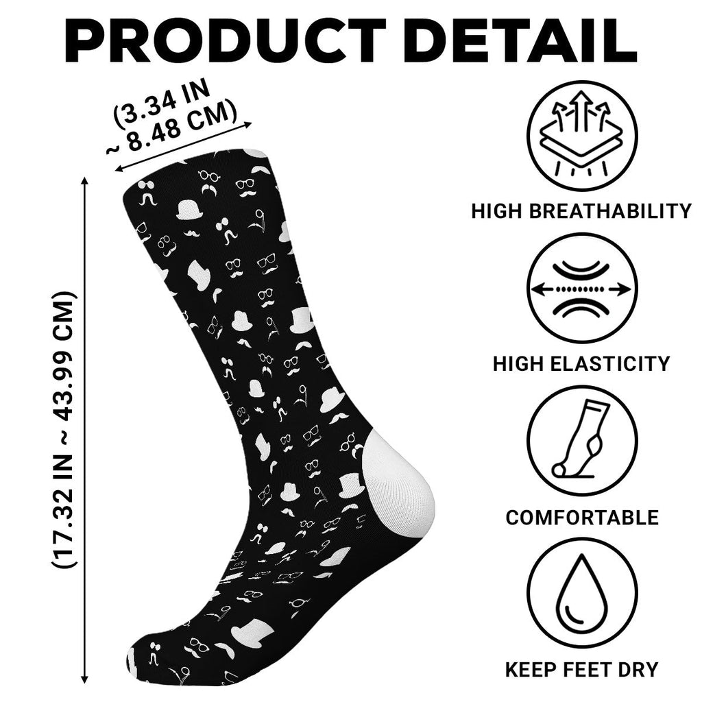 Custom Unique Footwear, Christmas Birthday Gift For Him & Her • Certified Member Of Eye Rest - Personalized Crew Socks