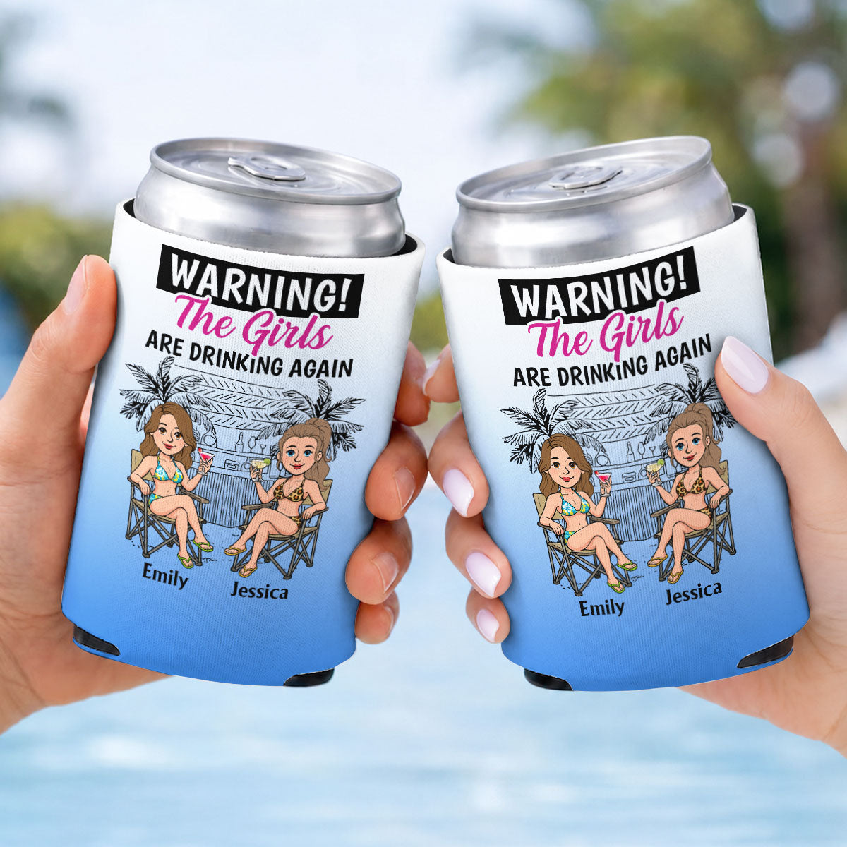 The Girls - Personalized Skinny Can Cooler