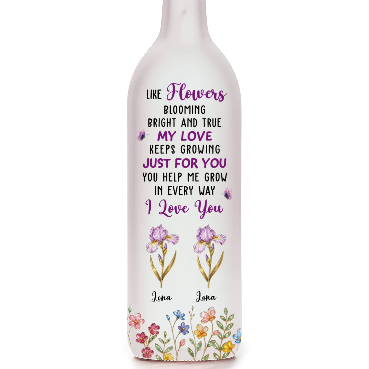 Like Flowers - Personalized Bottle Lamp
