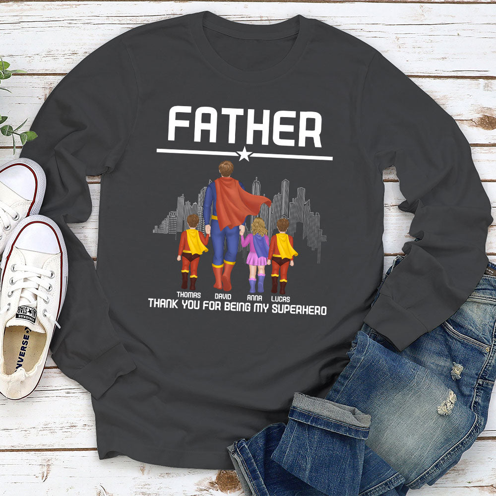 Custom Father's Day, Special Gift for Dad & Grandpa • Superhero Dad - Personalized Shirt
