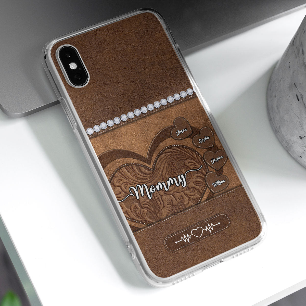 Floral Heart - Personalized Phone Case