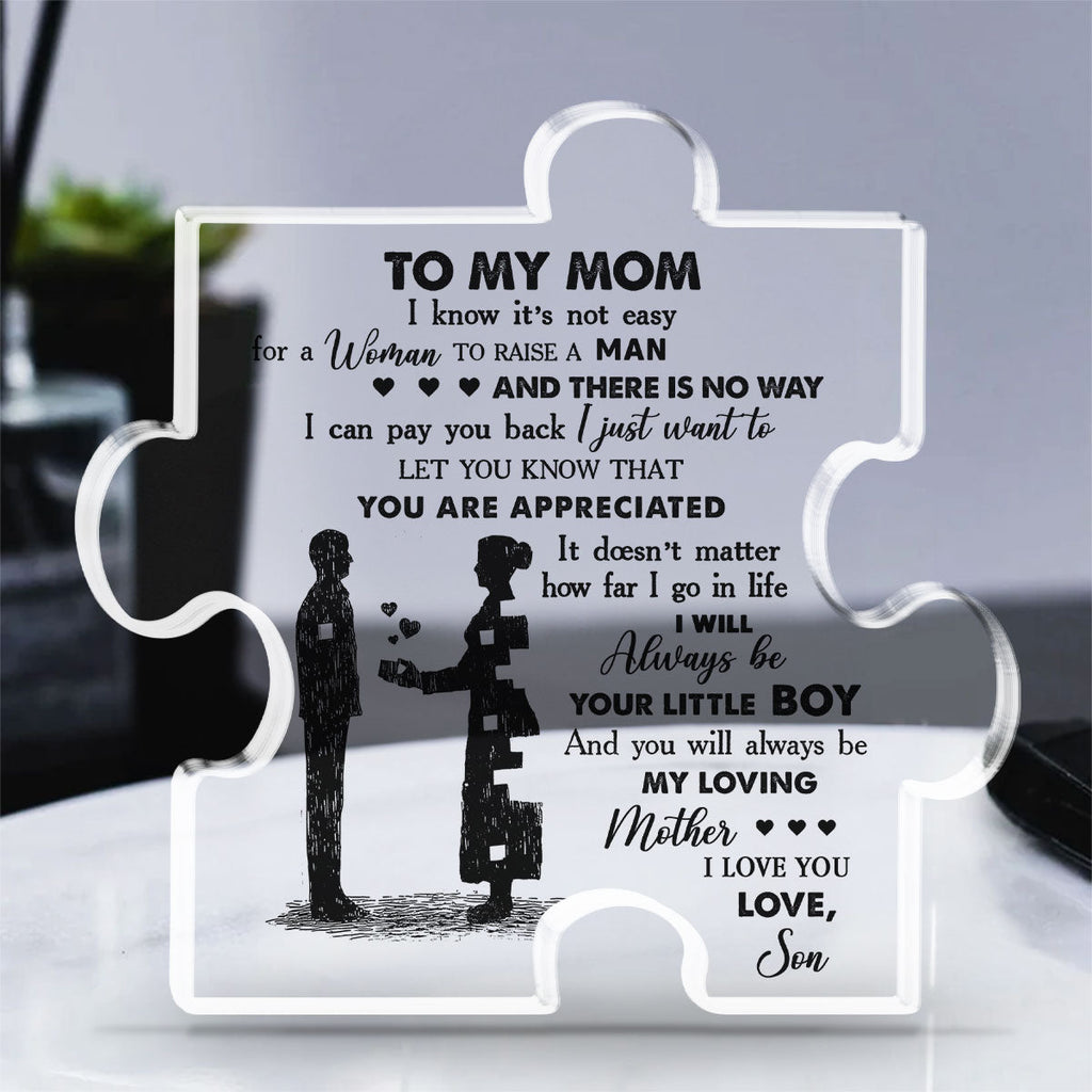 Custom Decor for Mom, Special Gift for Mother • Son To Mom - Personalized Acrylic Plaque