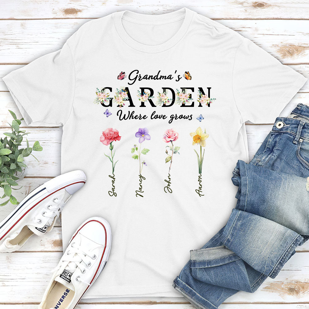 Custom Christmas & Birthday Gift for Grandma • Grandma Garden - Personalized Shirt